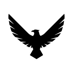 Eagle silhouette with transparent background