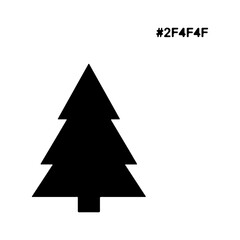 Obraz premium Evergreen tree silhouette with transparent background