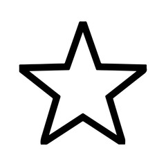 Five pointed star with transparent background