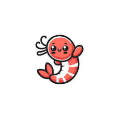 Seafood restaurant Stylized image of shrimp logo template