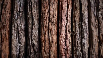 Obraz premium Close-up of Tree Bark Texture with Natural Wood Grain Patterns