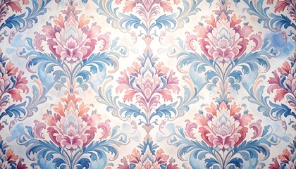 Ornate floral damask pattern