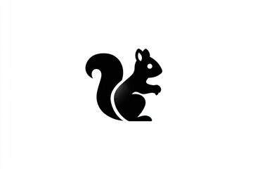 Fototapeta premium Simple silhouette of a squirrel.