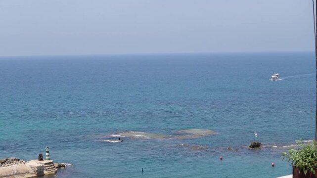 Tel Aviv in Israel the city with most beautiful beaches and view of historic old Jaffa and landmarks