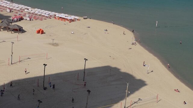 Tel Aviv in Israel the city with most beautiful beaches and view of historic old Jaffa and landmarks