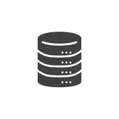 Database solid vector icon