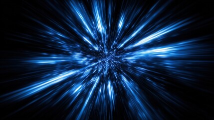 Blue starburst design with radiating lines ideal for dynamic presentations and high-tech industry graphics
