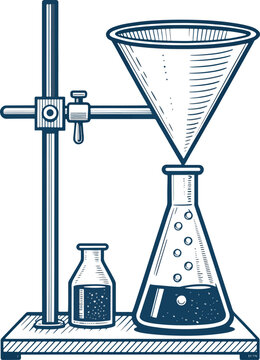 laboratory glassware filtering liquid clip art preview