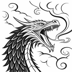 head of a dragon tattoo