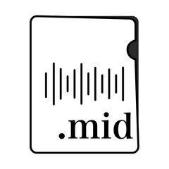 MIDファイル形式 音声ファイル モノクロ〜MID file format audio file monochrome〜