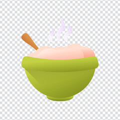 Porridge Bowl Icon for Breakfast Foods