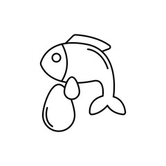 Icon a fish oil, isolated against a clean background.
