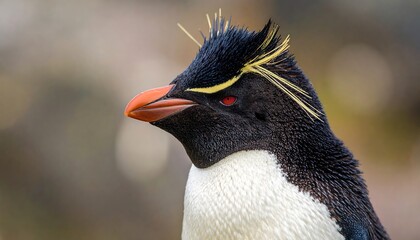 Naklejka premium Close-up of a Gentoo Penguin's head