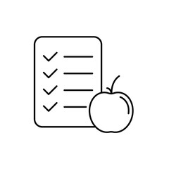 Icon a nutrition, isolated against a clean background.