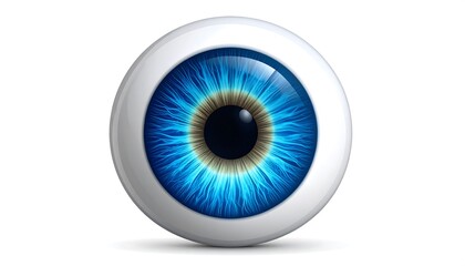 3D illustration of a blue eye