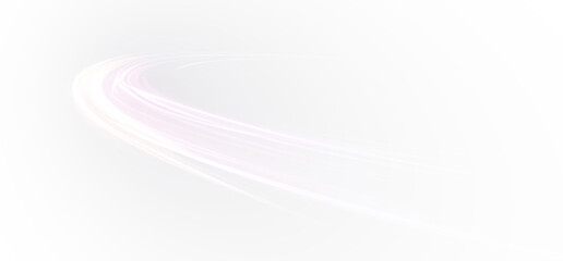 Abstract glowing line png with dynamic curved streaks, bright gradient motion trails, luminous vector elements, light beams, and creative design accents
