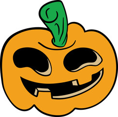 The Halloween cartoon style for Holiday concept.