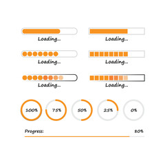 Loading bar search bar vector design illustration vol 01