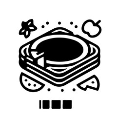 Coaster Holder Set Black Icon Bar