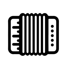 Accordion Minimalist Black Icon German Band