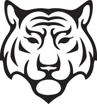 Angry animel with sharp teeth vector icon.
