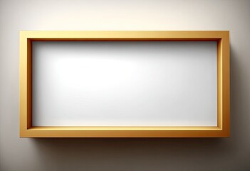 Obraz premium Gold picture frame on a light gray background