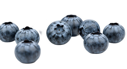 Plump, Dusty Blueberries Resting Closely Together on a Gray Surface