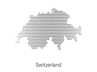 Switzerland dotted map