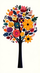 Fototapeta premium 彩り溢れる生命の木