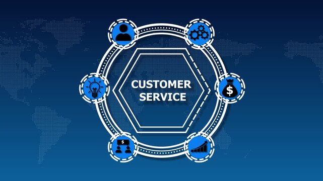 Customer service icon showing support, assistance, and client relationship management.