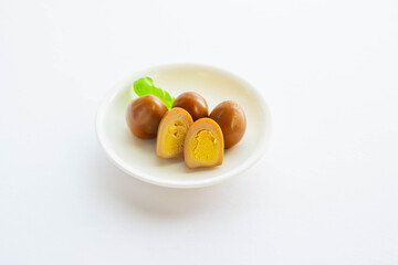 味付け卵の断面