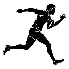 silhouette of a man running
