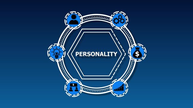 Personality icon showing individual traits, character, and personal identity. Internet, business, Technology and network concept. Personality.