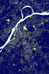 Nanjing - China Neon Aura Maps