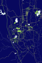 Naypyidaw - Myanmar Neon Aura Maps