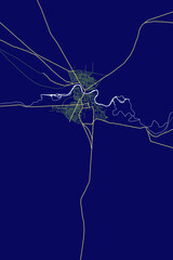 Olgii - Mongolia Neon Aura Maps