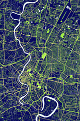 Nonthaburi - Thailand Neon Aura Maps