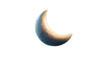 A serene crescent moon glowing against the dark night sky, symbolizing tranquility.