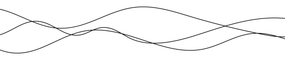 Thin curved wavy lines