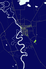 Pavlodar - Kazakhstan Neon Aura Maps