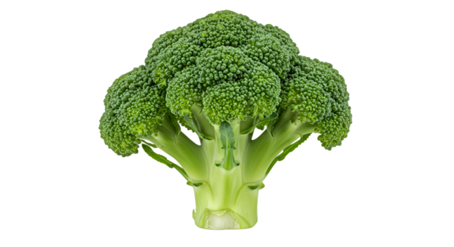 Fresh Vibrant Broccoli Head Stands Out on a Soft Green Backdrop