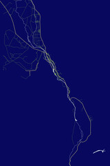 Pul-e Khumri - Afghanistan Neon Aura Maps