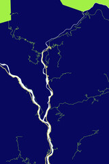 Punakha - Bhutan Neon Aura Maps