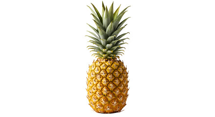 Fototapeta premium Vibrant Tropical Pineapple Standing Tall on Green and Gold Gradient