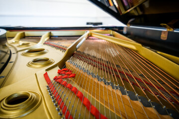 The internal machinations of a grand piano - horizontal © Natsky