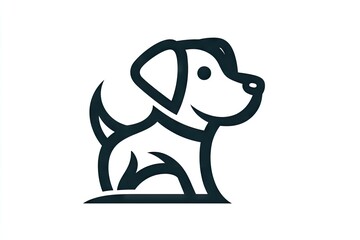 Simple outline drawing of a puppy.