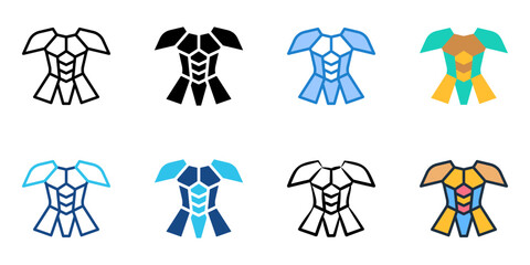 Armor icon set multiple style collection 
