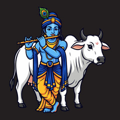 Illustration of the great Lord Krishna