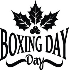 Boxing Day Holly Silhouette