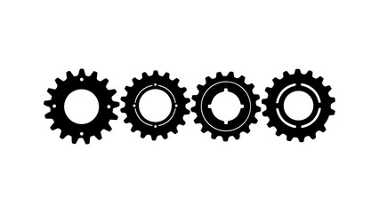 Gears arrangement with transparent background
